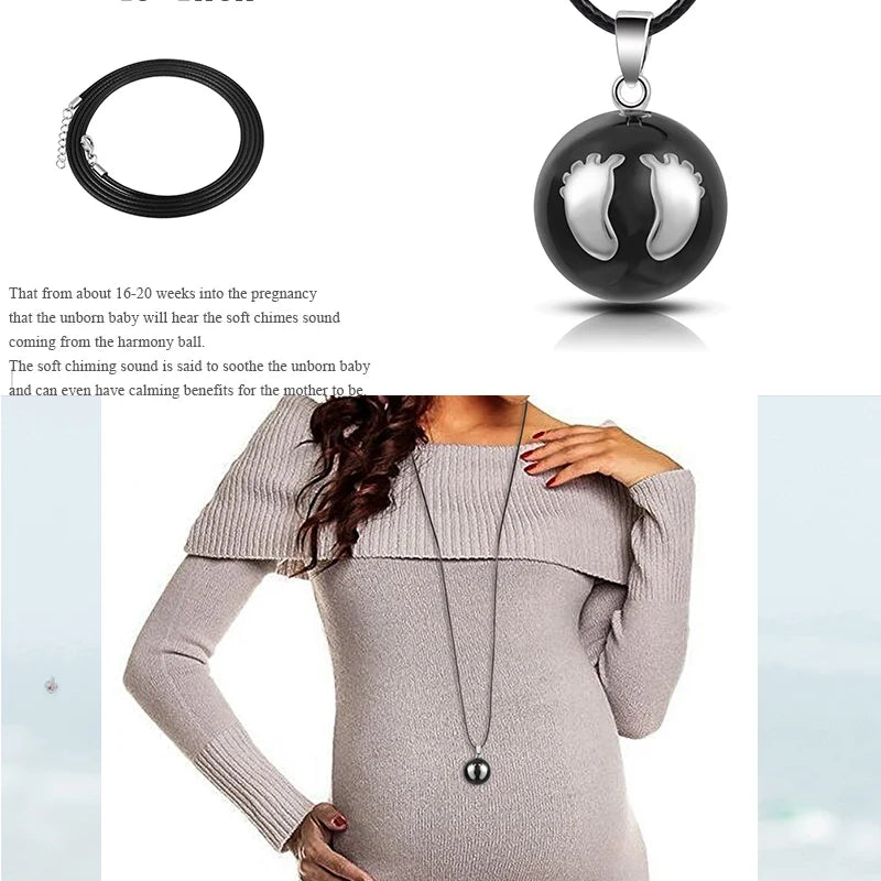 Eudora Harmony Ball Pendant Necklace Pregnancy Chime Ball Mexcian Bola Pendants Wishing Balls Fine Jewelry for Women Best Gift