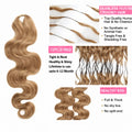 12A Human Crochet Hair Body Wave Bundles Human Hair For Women Knotless Pre-Separated #27 Honey Blonde Feather Crochet Human Hair