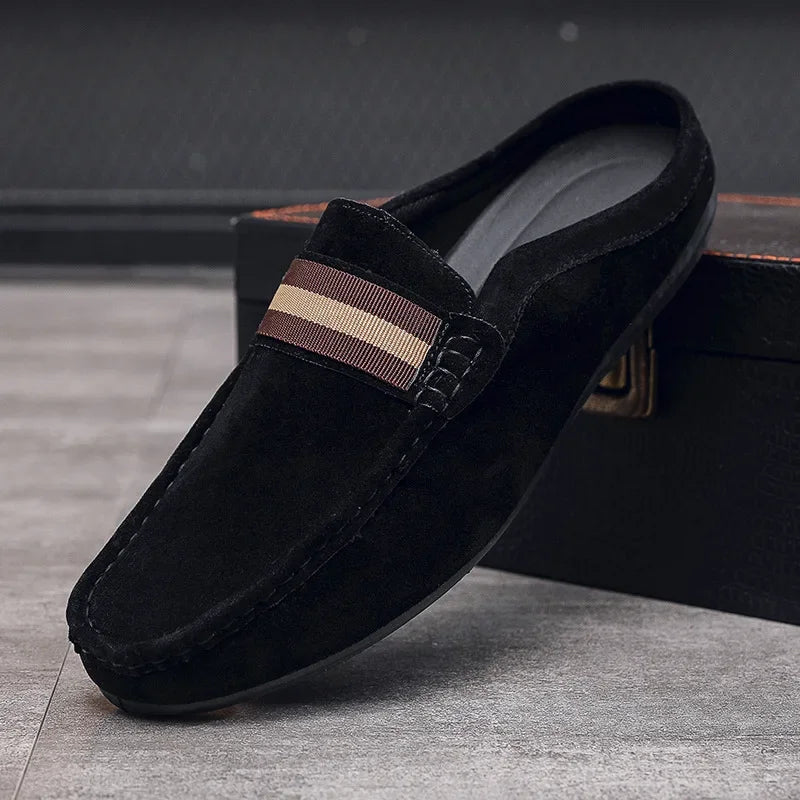 Loafer‌ Men's Lightweight Shoes Summer One Step Push Lazy Breathable Casual Half Support Slippers for Men