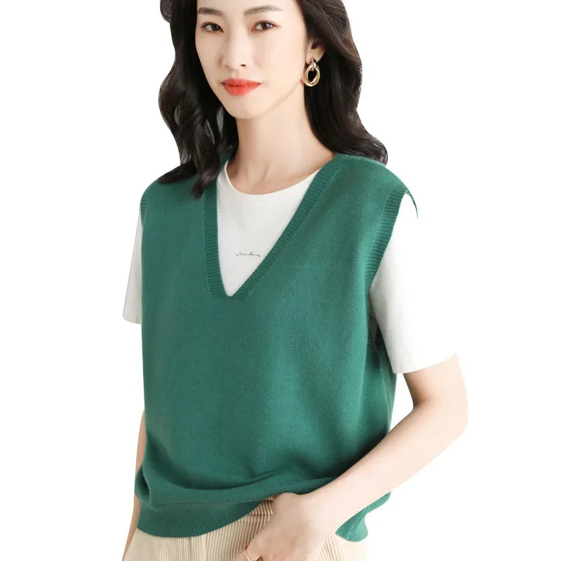 Sweater Vest Spring Autumn Warm Fashin Korean Soft Loose - View 5 | SAMAG