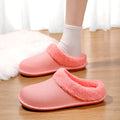 Women's Winter Plush Cotton Slippers Waterproof Oil-resistant Couple Set Indoor Home Non-slip Warm Comfortable Casual Simple Des