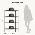 JHK 3-5 Tier Metal Wire Storage Shelves Adjustable Storage Racks Heavy Duty Standing Shelf Organizer for Living Room and Kitchen