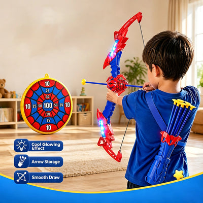 LED Light Up Bow and Arrow Set 1Set, 10 Soft Suction | SAMAG