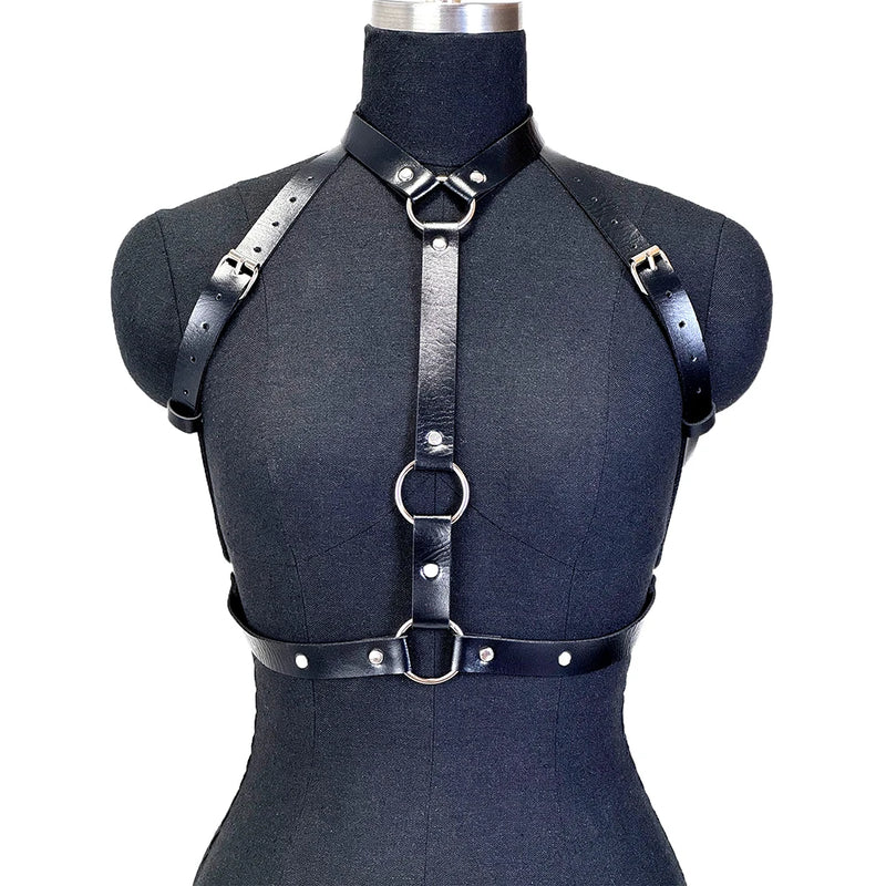 Fashion PU Leather Belt Street Style Chest Harness Belt Suspenders for Women Decor Punk Rock Belt Gothic Clothing Accessories