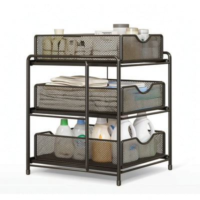 Under - Sink Storage Rack Space - Saving - Organizer with Pull - out Baskets Heavy Duty for Bathroom, Laundry Room | SAMAG
