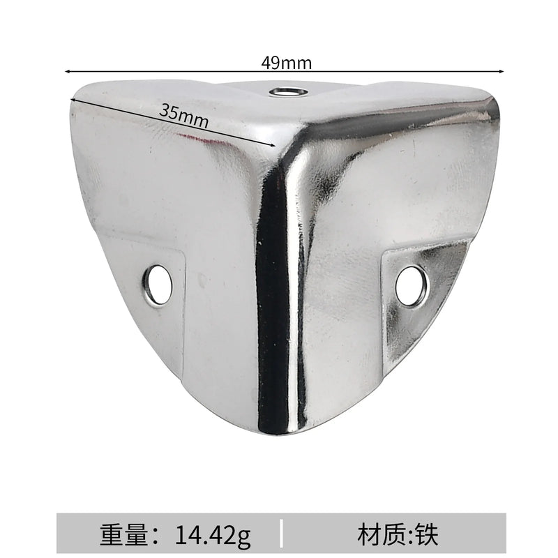 12pcs Round corner triple cornered metal corner protection edge hardware wooden box right-angle corner protection edge