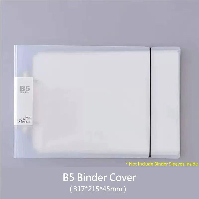 2-Ring Binder A4 Landscape Paper Organizer Document Binder A5 B5 Transparent Binder Sleeves 2-hole File Folder For Documents