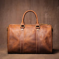 GURO Retro Higher Quality Cowhide Travel Bags  Men's Genuine Leather Handbag Women Luxury Weekend Fitness Bag Short Trip Luggage