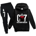 3-12 Years Spring Autumn Football CR7 Print Hoodie+Pants | SAMAG