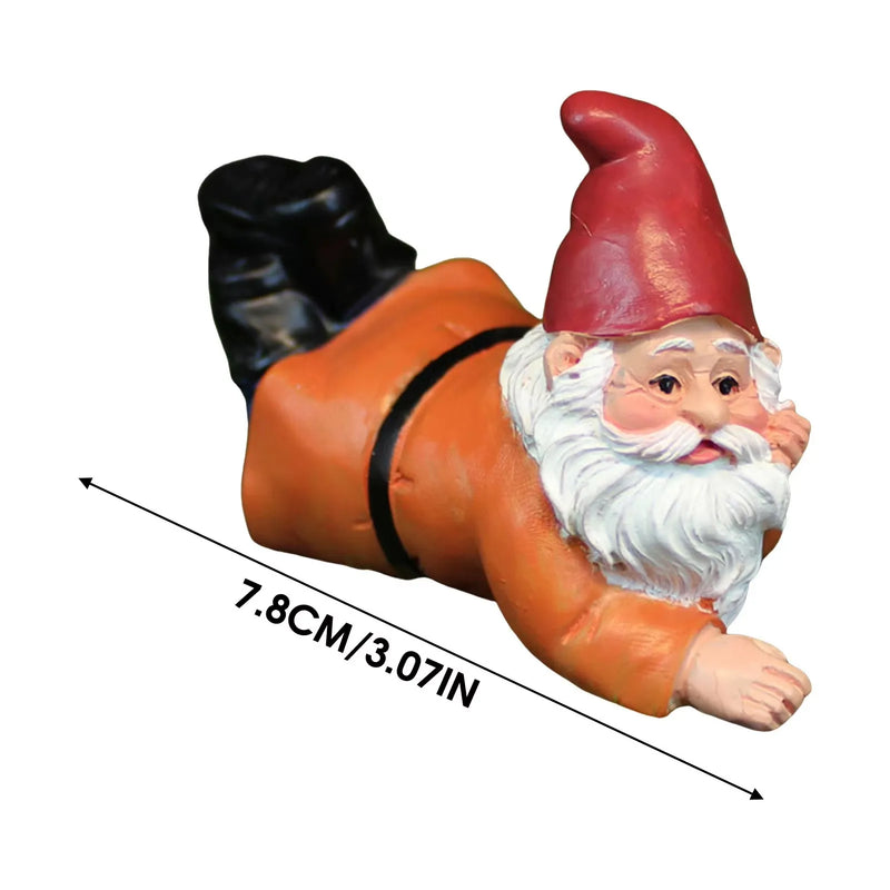Resin Garden Statue Gnome Dwarf Garden Decor Garden Sculptures Gnome Ornament for Yard Patio Lawn Ornaments Holiday Decoration