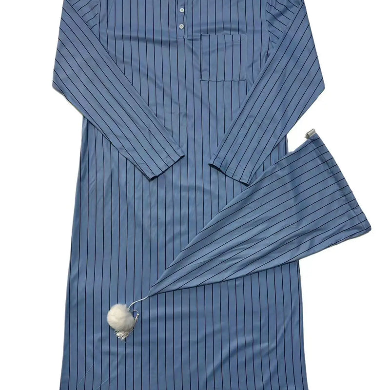 2026 Autumn Men's Nightgown Male Long Robe Solid Thin Loose Plus Size Long Sleeve One-Piece Pajamas for Men Bathrobe Homewear