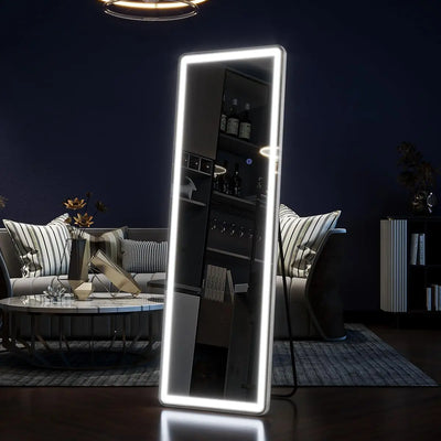 63"x20" Full Length Mirror with Lights, LED Lighted Floor | SAMAG