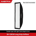 AMBITFUL Rectangle Softbox BW/FW 60*90/35*160cm Professional Soft Box Photography Light Effect Kit Matt Box With Honeycomb Grid