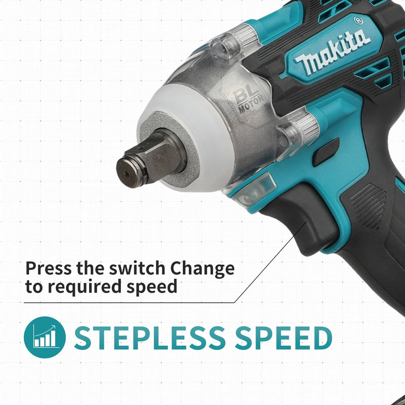 Makita DTW300 Tool Set Brushless Power Large Cordless Wrench 330Nm Torque Wind Cannon Remove Tire Lithium - View 4 | SAMAG