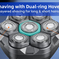 Kensen S32 Electric Head Shaver for Men 7D Floating Cutter USB-C Rechargeable 8100/8500 RPM IPX6 Waterproof Magnetic Head Razor