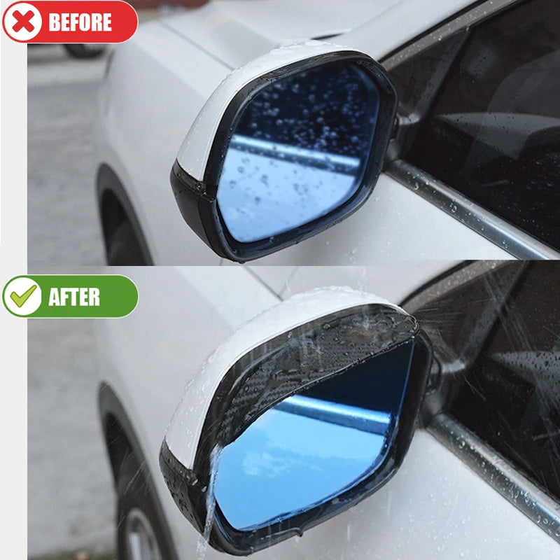 2pcs Car Rearview Mirror Rain Eyebrow Visor Carbon Fiber Side For Chery Tiggo 2 Dacia Spring Auto Acessories Chevrolet