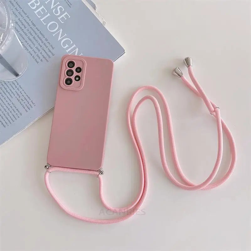Crossbody Lanyard Cord Case For Iphone 13 14 12 11 Pro Max Mini 6 7 8 Plus Xr X Se 2022 Silicone Cover On Iphone14 14pro 13pro