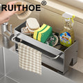 Kitchen Sponge Holder Stainless Steel Sink Drain Rack Soap Drainer Towel Shelf Organizer bathroom Storage Accessories | SAMAG