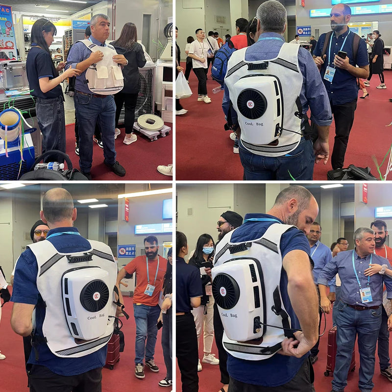 Rechargeable Air Conditioning Vest 9600mAh Battery Cooling Clothes for Hot Weather With Pockets Jacket for Working in the Heat