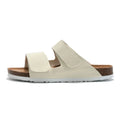 Classic Men Leather Cork Sandals Slippers Luxury Brand Design Buckle Strap Flat Sandals Slippers Shoes