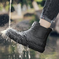 【First need for trendy people in the rainy season】Men's low-tube waterproof rain boots anti-slip wear-resistant Chelsea wind sho