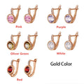 Xuping Jewelry Fashion Hot Sale Trendy Huggies Earring with Synthetic Cubic Zirconia for Girl Gifts 20160