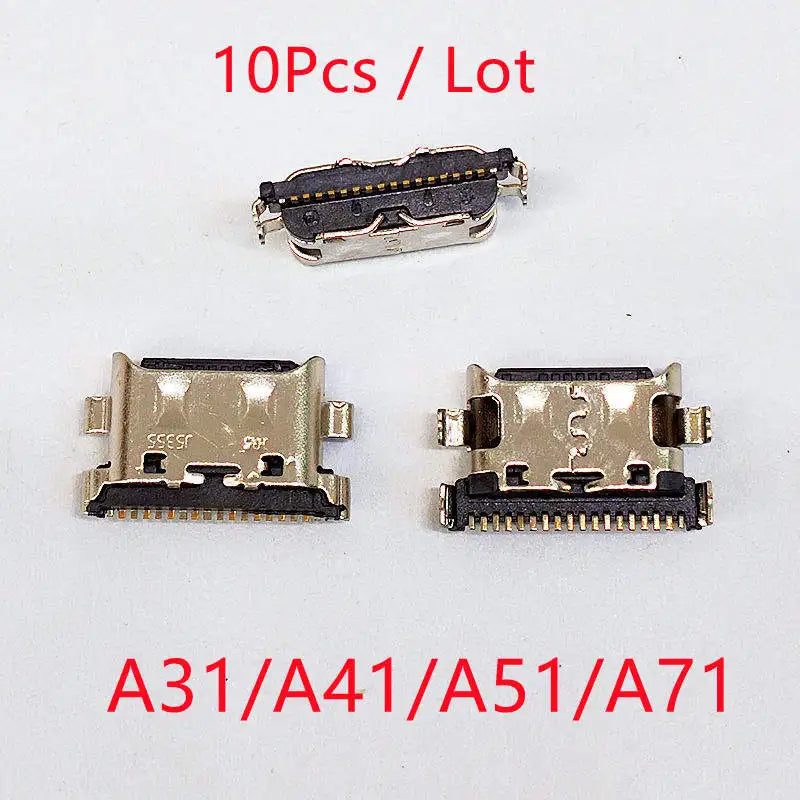 10pcs For Samsung A12 A10s A21s A11 A20s A22 A32 A33 A01 A30s A31 A51 A50s A71 A70s A52 A72 USB Charging Port Charger Connector