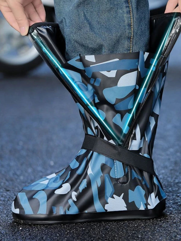 High Summer Work Male Shoes Print Mud Fashion On Offer Waterproof and Non-slip Wear-resistant Plastic Low-heel Men's Rain Boots