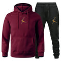 Autumn_Winter Men's jogging Fitness sportswear Set_ Fashionable long - sleeved sweatshirt + casual pants 2 - View 3 | SAMAG