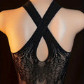 Sling Halter Neck Baby Dolls Underwear Fishnet Hollow Bodystockings Sexy Lingerie Women Cross Legged Crotchless Babydolls Dress
