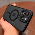 Translucent Original Case For iPhone 15 16 14 13 17 12 Pro Max For Magsafe Magnetic Wireless Charge Lens Protector Matte Cover