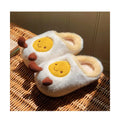 Winter Warm Indoor Slippers, Non-Slip Cotton Slippers, Cute Fried Egg Winter New Plush Home Shoes, Women's Slippers