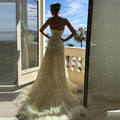 Simple Wedding Dresses A Line Woman's Feathers Sexy - View 2 | SAMAG