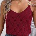 VigoCasey 2026 Summer Lady Bodycon Strap Top Women Sexy Hollow Knit Vest Female Off Shoulder Sleeveless Casual Tops Clothes