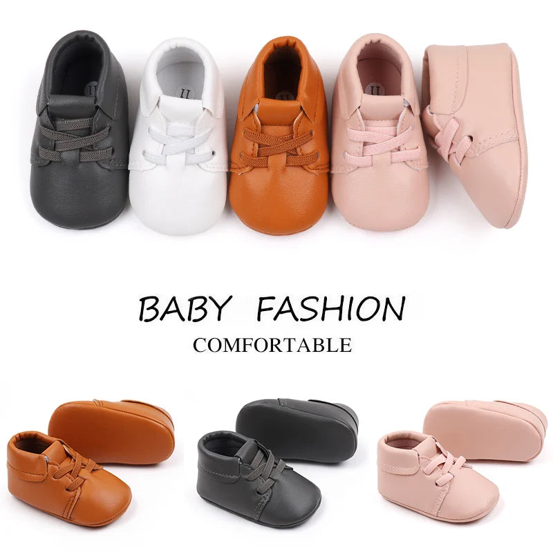 Baby Shoes Soft PU Anti-slip Sole Newborn Toddler 0-9-18 Months Prewalking Sneaker Spring and Autumn Style 2024 Fashion  BXC3156