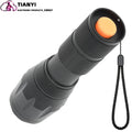 Upgraded Zoomable Red Flashlight, 4 Color in 1 Flash Light, Green Red Blue White Multi-Color RGBW Led with Memory for Fishing