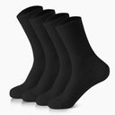 4 Pairs Men's Solid-Color Mid-Calf Sports Socks | SAMAG