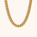 Hiphop Heavy Cuban Link Chains Necklaces Male Gold Color Stainless Steel Long Neck Necklace For Men Women Jewelry 2023 Collares