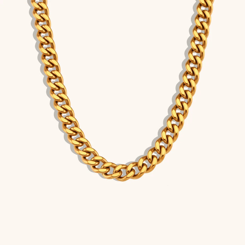 Hiphop Heavy Cuban Link Chains Necklaces Male Gold Color Stainless Steel Long Neck Necklace For Men Women Jewelry 2023 Collares