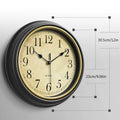 Wall Clock 12-inch Large Retro Wall Clocks Non Ticking Classical Quiet Clocks Living Room Kitchen Bedroom Office Decor A0KF