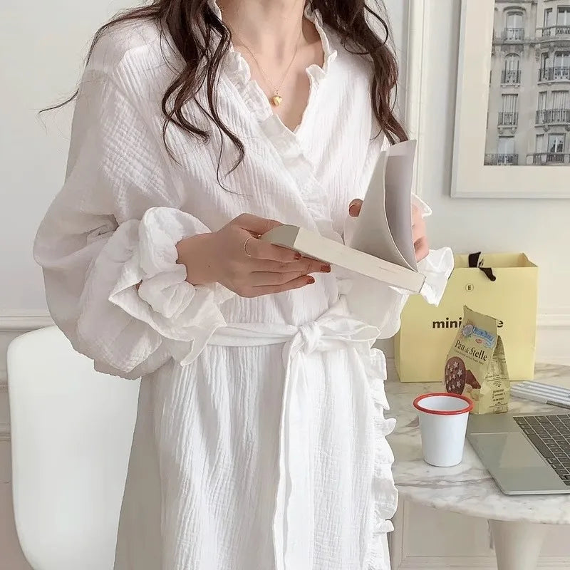 Simple Long-Sleeved Robe Female Spring and Autumn | SAMAG