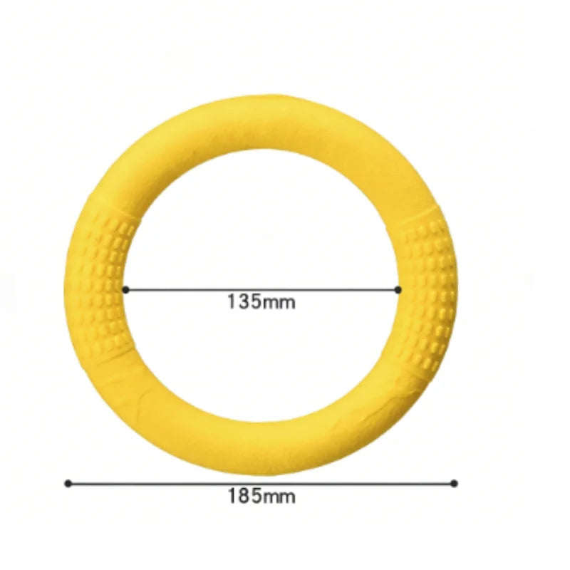 Waterproof Floating EVA Dog Training Flyer Interactive Tug Ring Chew-Resistant Flying Disc Multi-Functional Fitness Toy for Pets
