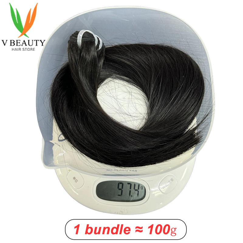 V Beauty Straight Human Hair Bundles Raw Human Hair Extensions Double Drawn 16A Grade Vietnamese Human Hair Virgin Unprocessed