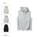 American Workwear Sleeveless Vest Jacket for Men 2025 Summer New Outdoor Fashion Hooded Sports Casual Vest