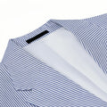 Men's Seersucker Striped Suits 2 Piece Slim Fit Summer Casual Pinstripe Suit for Men Wedding Grooms Blazer Jacket Pants Sets