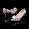 2026 Spring and Autumn New Women's Shoes Pointed High Heels Crystal Diamond Wedding Shoes Banquet Women's Single Shoes