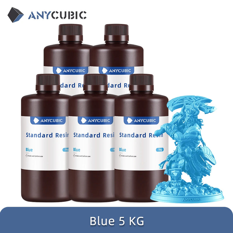 ANYCUBIC 5KG Standard Resin 3D Printer High Precision Standard Resin 3D Printing DIY Figurines Materials For Photon Mono 5s Pro