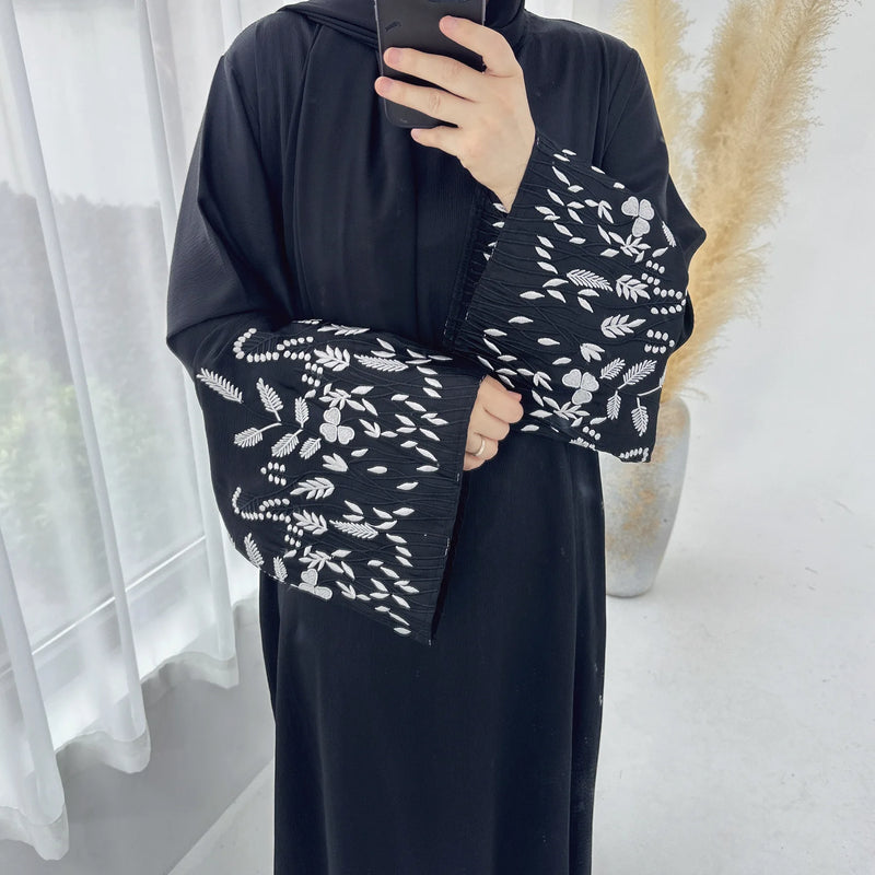 Turkey Emboridery Abaya for Women Dress Morocco Dubai Islam Vestidos Eid Muslim Arab Long Robe Ramadan Kaftan Abayas Jalabiya