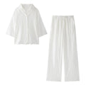 Women's Set 2024 New Fashion Spring Jacquard Loose Ladies Shirt Summer Women Pants Casual Chic Print Set for Women