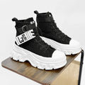 Men's fashionable casual thick-soled casual high-rise shoes Korean and British punk suitable for outdoor four seasons simple and
